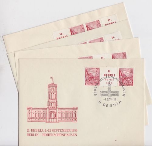 DDR W Zd 22/23 je zwei verschiedene FDC Michel 290 €