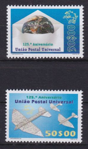 Cabo Verde 763/764 I postfr./mnh UPU 1999 country name omitted