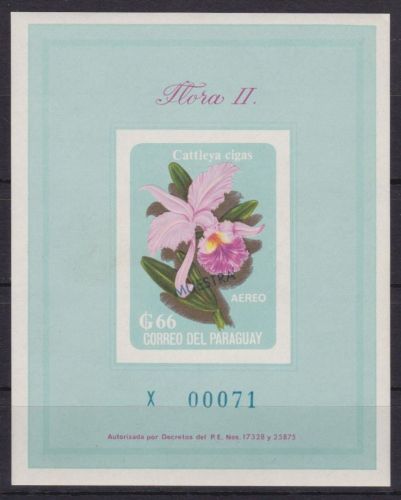 Paraguay Block 45 postfr./mnh Orchideen 1963 MUESTRA