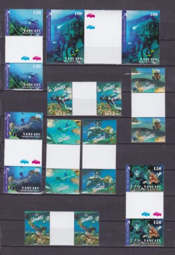Vanuatu 1319/1326 postfr./mnh Tiere animals Tauchen gutter pairs 2007