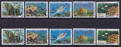 Griechenland 1680/1684 A+C postfr./mnh Tiere animals 1988