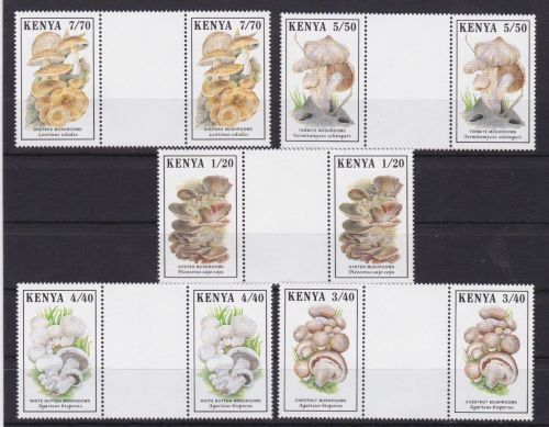 Kenia 486/490 postfr./mnh Pilze mushrooms 1989