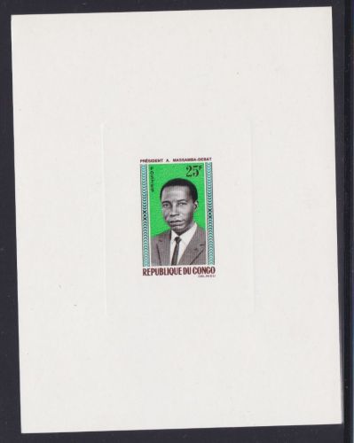 Kongo 68 Epreuve de Luxe postfr./mnh Präsident Massamba-Debat 1965