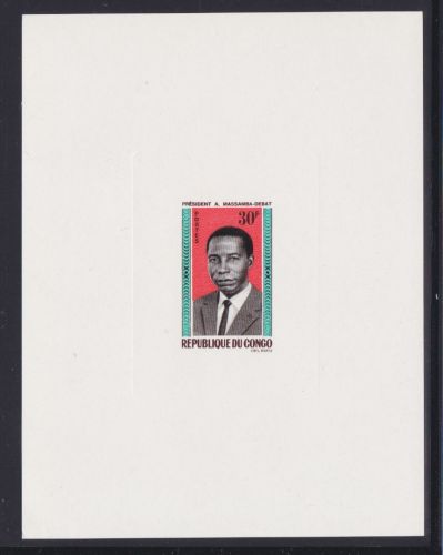 Kongo 69 Epreuve de Luxe postfr./mnh Präsident Massamba-Debat 1965