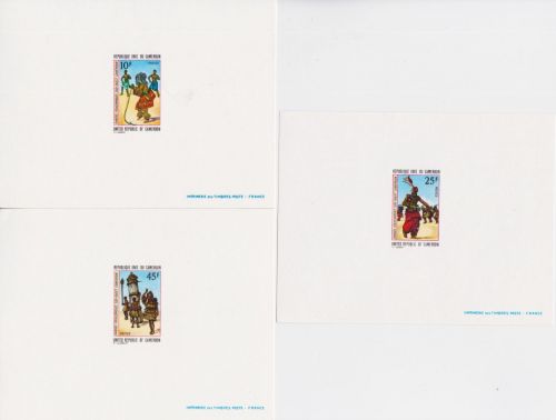Kamerun 742/744 Epreuve de Luxe postfr./mnh Volkstänze 1973