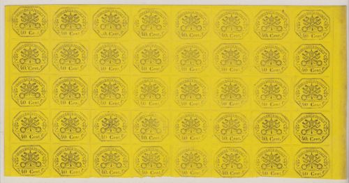 Italian Ancient States 1867 - block of 40 stamps - Michel no. 17
