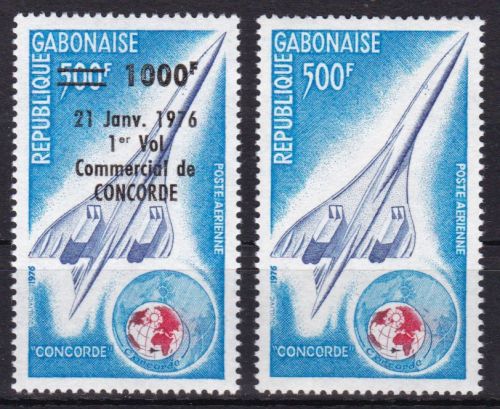Gabun 576/577 postfr./mnh Concorde 1976