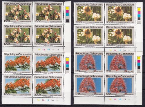 Gabun 1073/1076 postfr./mnh Blumen flowers 1991