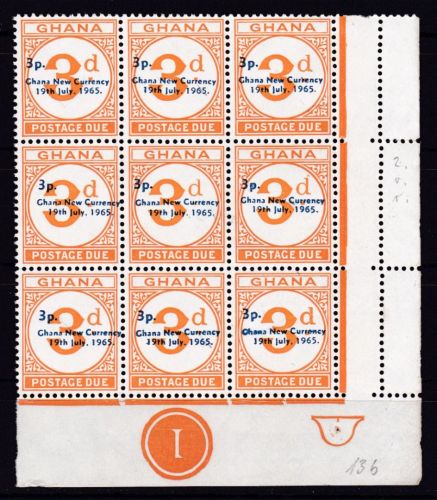 Ghana Porto 13 b postfr./mnh Aufdruck blauschwarz 1965