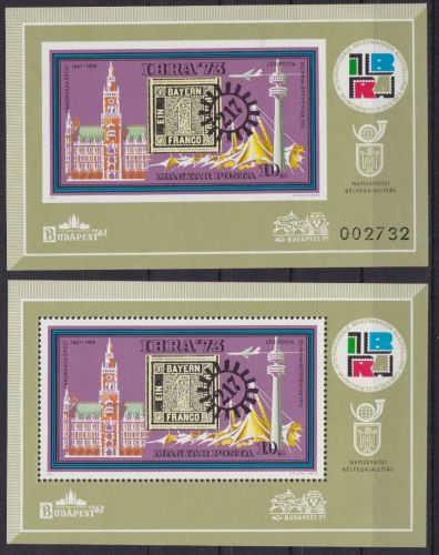 Ungarn Block 44 A+B postfr./mnh IBRA 1973