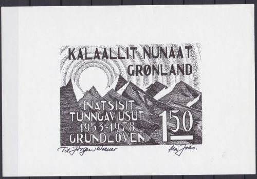 Grönland 109 black print Artist signed proof 1978
