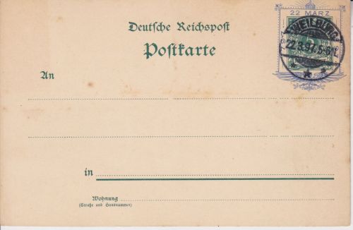 Privat-GA PP 9 100. Geburtstag Kaiser Wilhelm 1897 blau