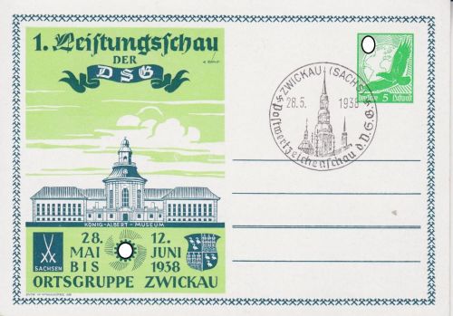 Privat-GA 1. Leistungsschau der DSG Zwickau 1938