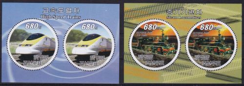 Korea Block 701/702 postfr./mnh Eisenbahn railway 2008