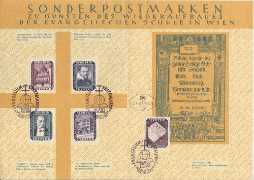 Österreich 989/993 Gedenkblatt Wiederaufbau 1953