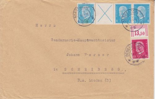 Deutsches Reich W 26 + 414 W OR auf Brief 1933