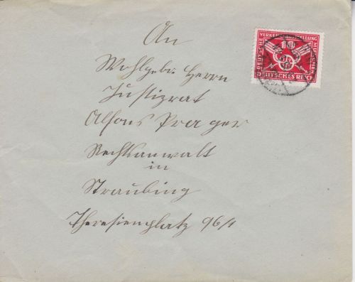 Deutsches Reich 371 Ef auf Brief 1925