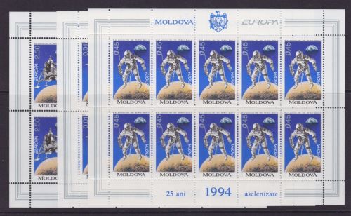 Moldawien 106/108 postfr. EUROPA CEPT Weltraum space 1994
