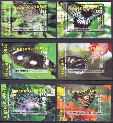 Tonga Block 89/94 postfr./mnh Schmetterling butterfly 2015 Michel 395 €