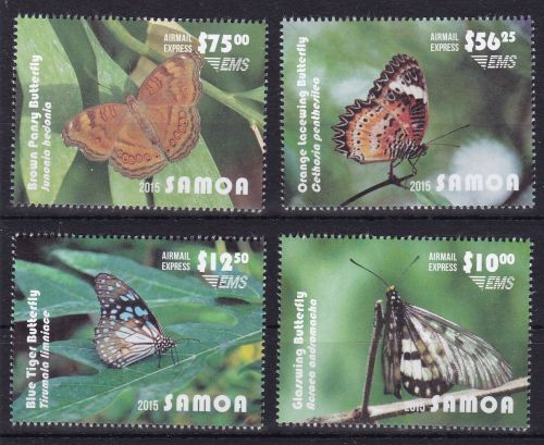 Samoa 1259/1262 postfr./mnh Schmetterling butterfly 2015 Michel 120 €