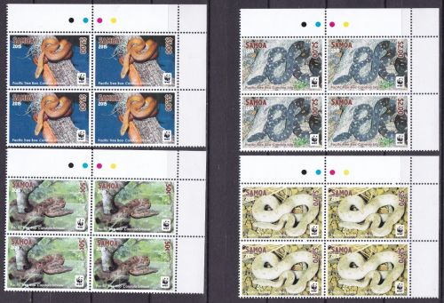 Samoa 1222/1225 postfr./mnh Boa WWF 2015