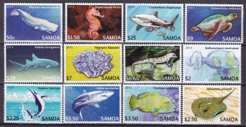 Samoa 1144/1155 postfr/mnh Tiere animals 2014 Michel 55 €