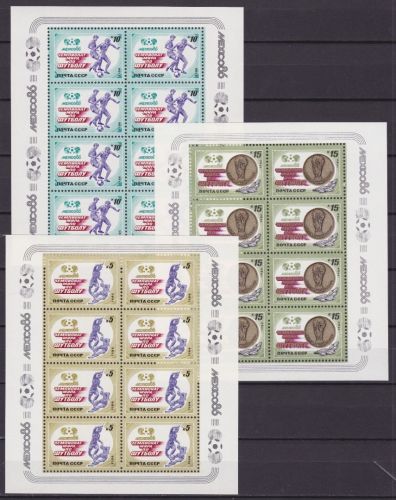 Sowjetunion 5612/5614 KB postfr./mnh Fußball soccer 1986