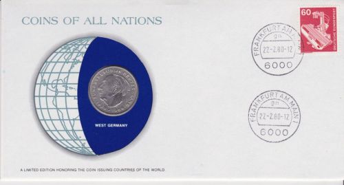 Numisbrief Coins of all Nations Bund 2 Mark 1980
