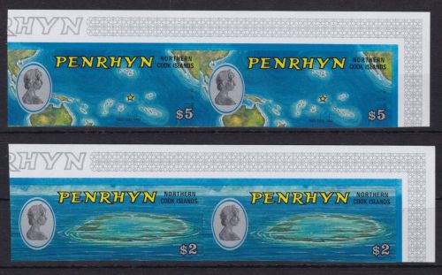 Penrhyn 64/65 postfr./mnh Fische 1975 ungez.IMPERF.