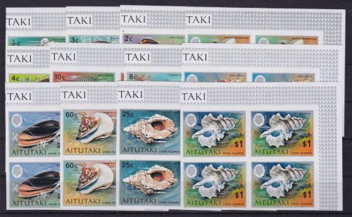 Aitutaki 94/105 postfr./mnh Meerestiere 1974 ungez.IMPERF.