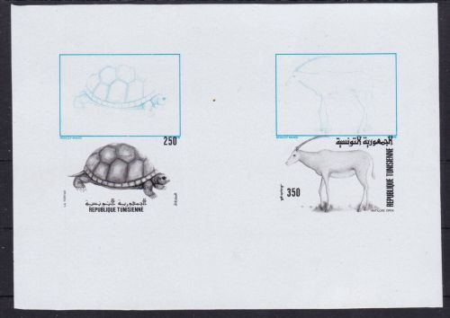 Tunesien 1194/1195 postfr./mnh Tiere animals 1989 PROOF