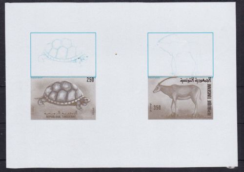 Tunesien 1194/1195 postfr./mnh Tiere animals 1989 PROOF