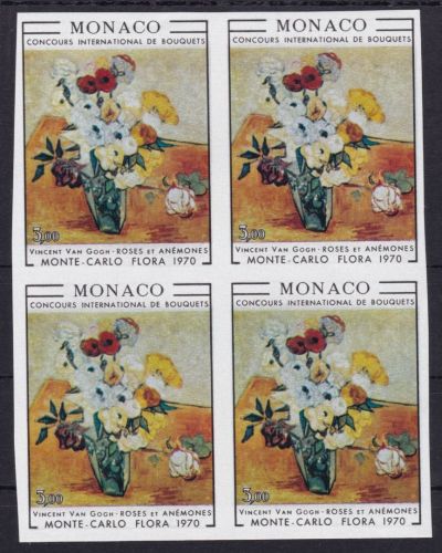 Monaco Yvert 817 postfr./mnh Blumen flowers 1970 ungez.IMPERF.