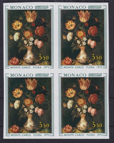 Monaco Yvert 916 postfr./mnh Blumen flowers 1973 ungez.IMPERF.