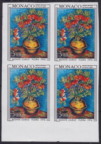 Monaco Yvert 1056 postfr./mnh Blumen flowers 1976 ungez.IMPERF.