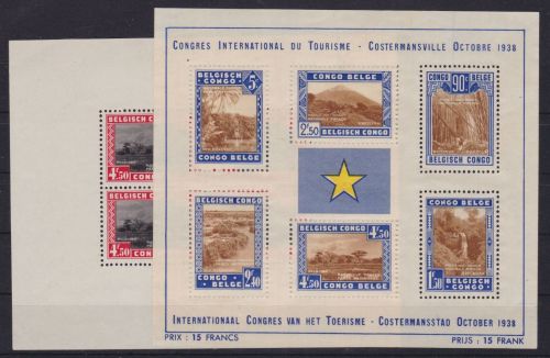 Belgisch Kongo Block 1/2 postfr. 1937/1938