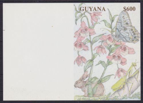 Guyana Block 387 postfr./mnh Tiere animals 1994 GOLD PROOF