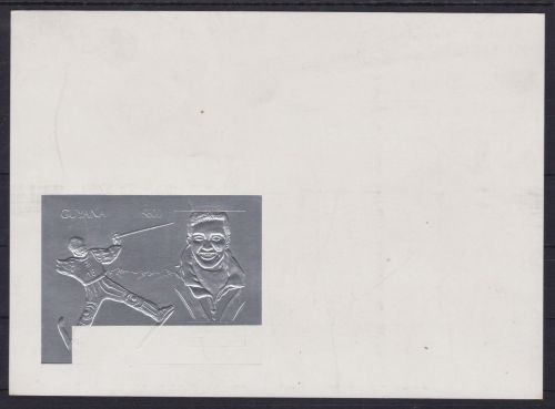 Guyana 3983 BB postfr./mnh Sport Ski Grospiron 1992 SILBER PROOF