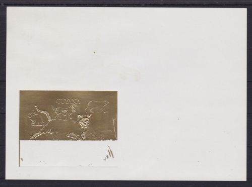 Guyana 3978 BB postfr./mnh Katze Hund Dino Eisbär Schmetterling 1992 GOLD PROOF