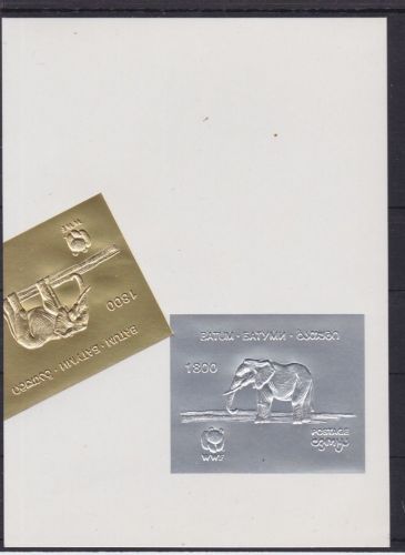 Batum postfr./mnh Elefant WWF GOLD/SILBER PROOF