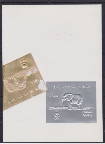 Batum postfr./mnh Elefant WWF GOLD/SILBER PROOF