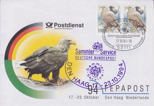 Messebrief Nr. 3 Den Haag, FEBAPOST 1994 mit CACHET