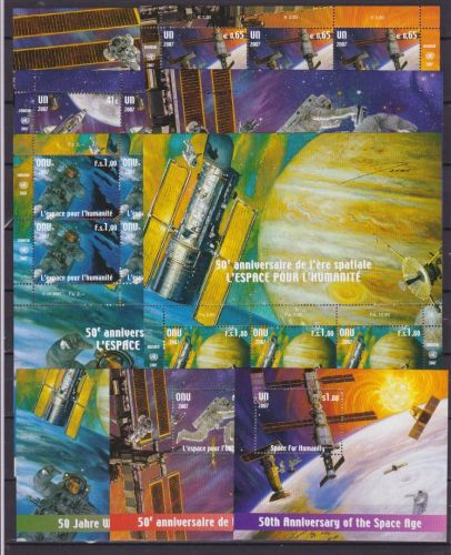 Vereinte Nationen NY, Wien, Genf postfr. Weltraumfahrt space 2007