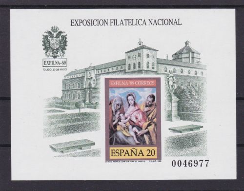 Spanien Block 34 postfr. EXFILNA Sonderdruck Prueba 1989