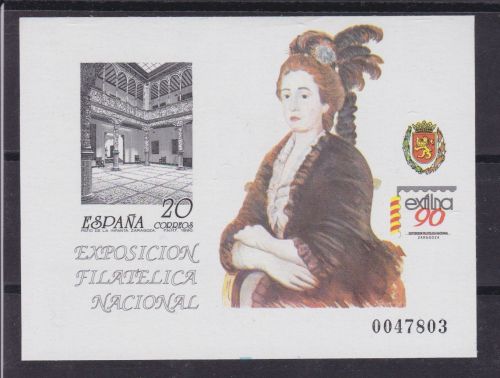 Spanien Block 36 postfr. EXFILNA Sonderdruck Prueba 1990