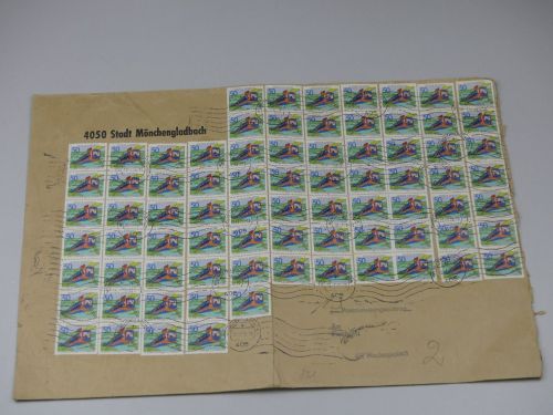 Bund 78x881 Massenfrankatur auf Postzustellungsauftrag 1976