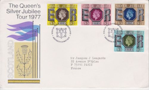 GB Sammlung von 24 FDCs 1977 Queen's Silver Jubilee Tour Cover