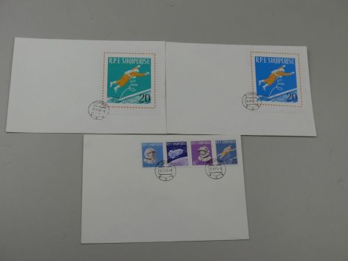 Albanien 941/944 + Block 29/30 FDC Weltraum space 1965