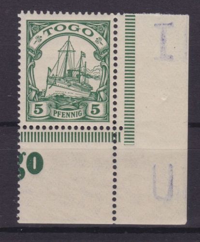 Togo 8 postfr. Eckrand - ungefaltet