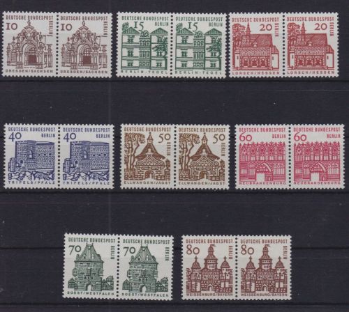 Berlin 242/249 waagerechte Paare komplett postfr. Michel 65 €